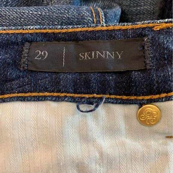 Juicy Couture Distressed Rhinestone Skinny Jeans Blue Size 29 - Picture 11 of 14